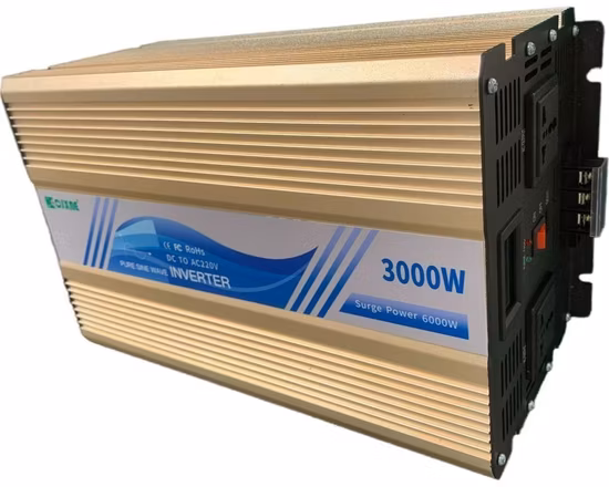 3000W/3kw 12V/24V/48V DC a AC 110V/120V/220V/230V Inversor de energía solar de onda sinusoidal pura